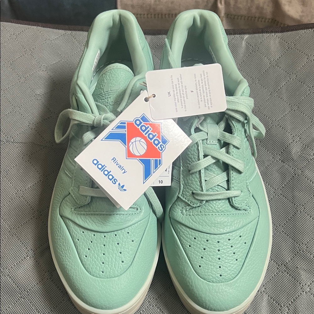 Adidas Rivalry Lux Low Green Leather Sneakers Size 10.5